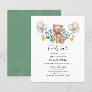 Inbjudan till eukalyptus Bear Baby Shower