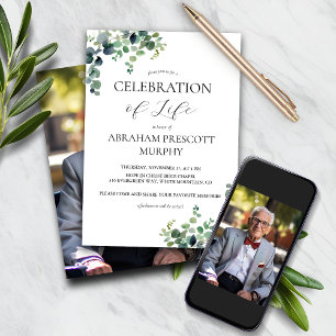 Inbjudan till eukalyptus Photo Memorial