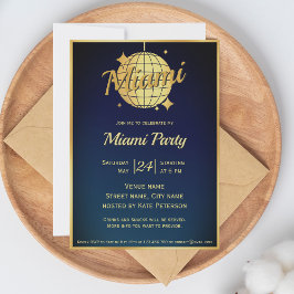 Inbjudan till evenemanget Miami strand disco boll 