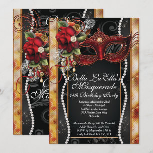 Inbjudan till evenemangspartiet Masquuppad Birthda