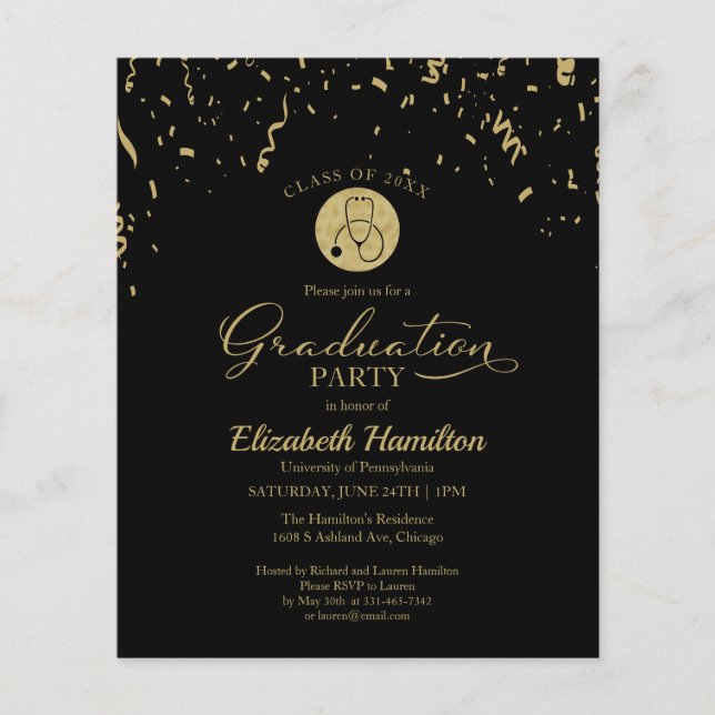 Inbjudan till examensfest för sjuksköterskeutbildn (Framsida)