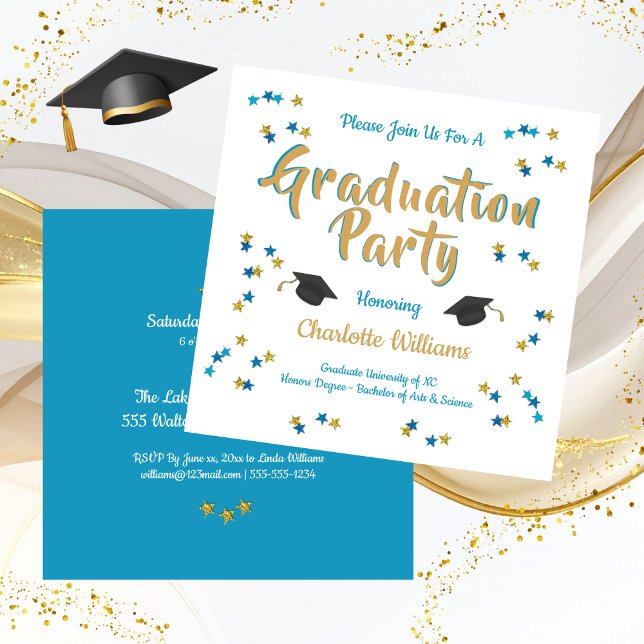 Inbjudan till examensfirande (Graduation Celebration Party Invitation)