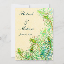 Inbjudan till exotiska indiska peacock-blommor
