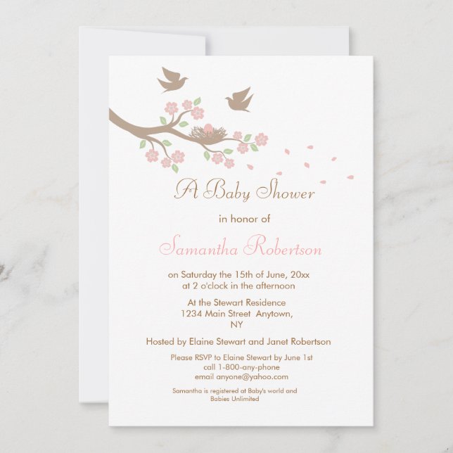 Inbjudan till fågelskåp för spädbarn (Framsida)