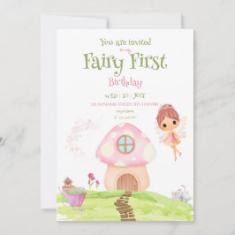 Inbjudan till Fairy First Fairyland & Garden Birth