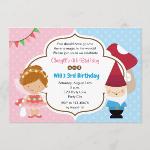 Inbjudan till Fairy Princess & Gnome Woodlands Par