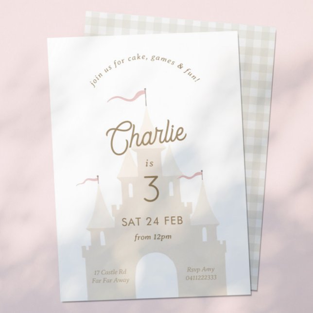 Inbjudan till Fairytale Castle Princess Party (Skapare uppladdad)