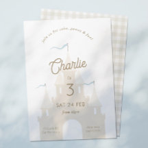 Inbjudan till Fairytale Castle Princess Prince Par