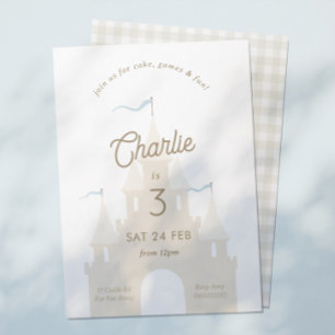 Inbjudan till Fairytale Castle Princess Prince Par