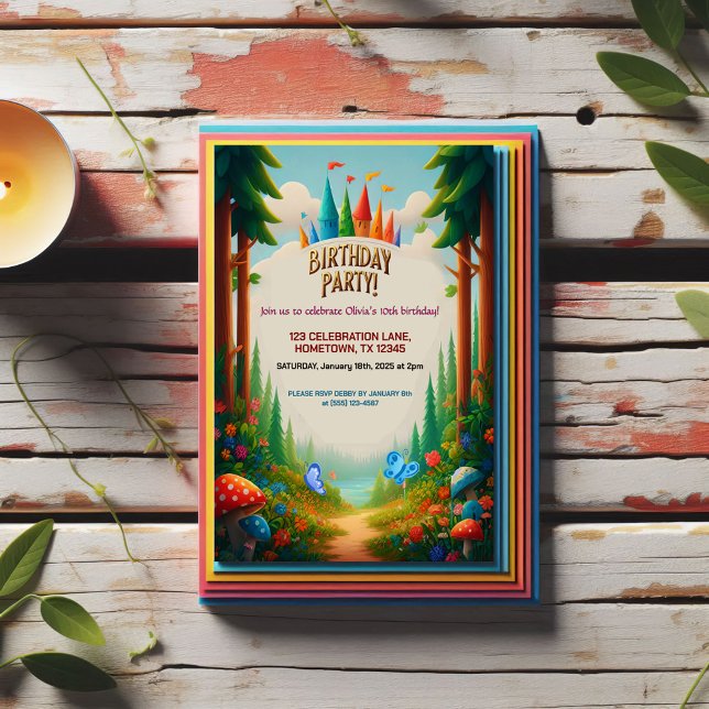 Inbjudan till Fairytale Forest Birthday (Skapare uppladdad)