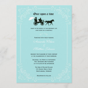 Inbjudan till Fairytale Horse och Carriage Wedding