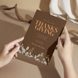 Inbjudan till Fall Blommigt Boho-Thanksgiving