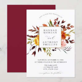 Inbjudan till Fall Foliage Wedding