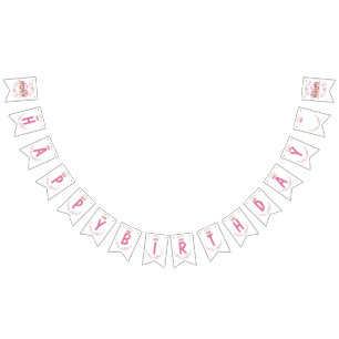 Inbjudan till Fall Girl Tractor Birthday Birthday Vimplar