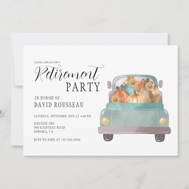 Inbjudan till Fall Pension-partiet (Framsida)