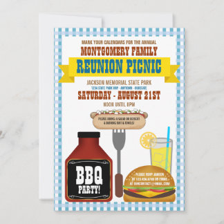 Inbjudan till familjefest picnic