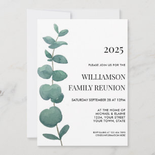 Inbjudan till Family Reunion Elegant Eucalyptus