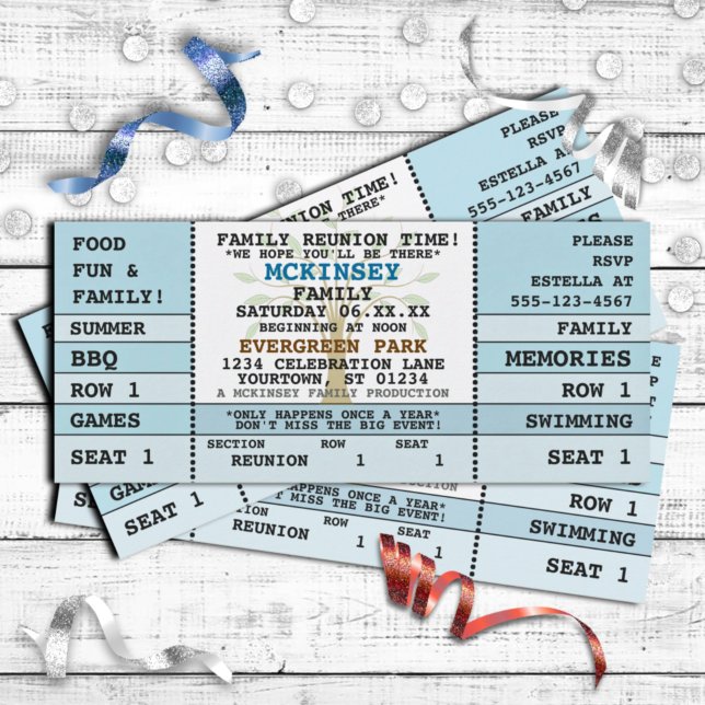Inbjudan till Family Reunion-konsert i Biljett (Skapare uppladdad)