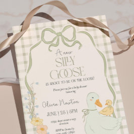 Inbjudan till Fånig Goose Baby Shower Mor Goose