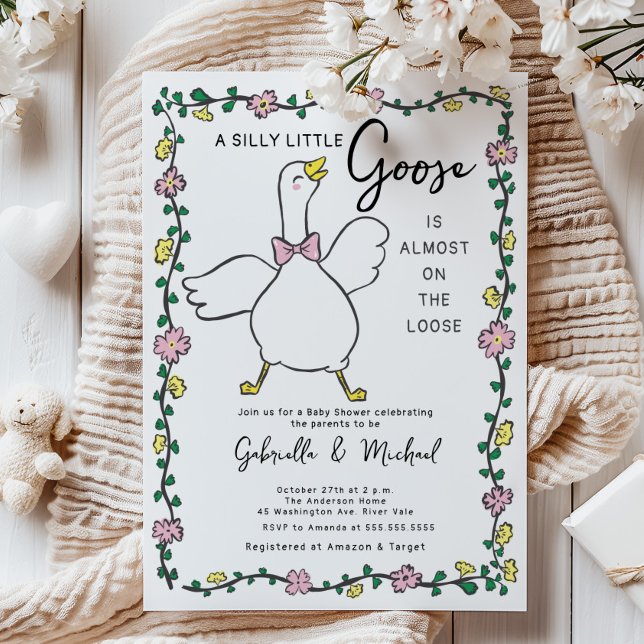 Inbjudan till Fåniget Goose Baby Shower (Skapare uppladdad)