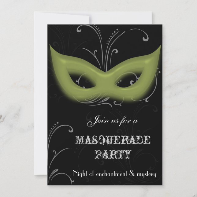 Inbjudan till fantasifull maskeradfest (Framsida)