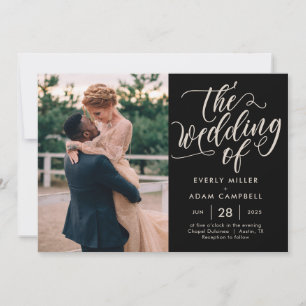 Inbjudan till Färg-bröllop, redigerbar utsikt