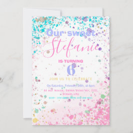 Inbjudan till färgad barns födelsedag-part