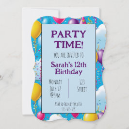 Inbjudan till färgad Personlig-födelsedag