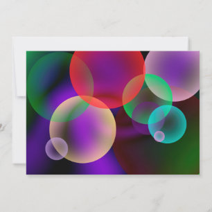 Inbjudan till färgade bubblor