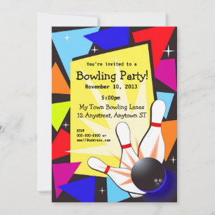 Inbjudan till färgat Bowling