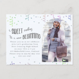 Inbjudan till färgfull konfetti-Studentfest