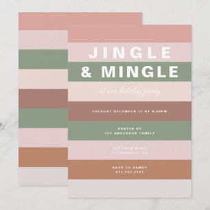 Inbjudan till färgfull stripe-Julfest