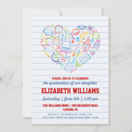 Inbjudan till färglös Studenten-hjärtan i skolan