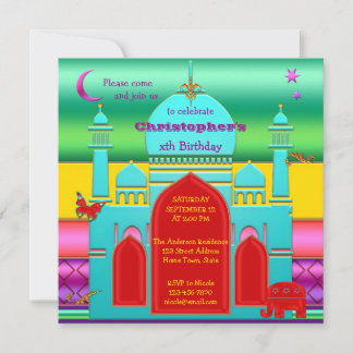 Inbjudan till färglöst indisk Fantasy Barns födels