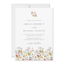 Inbjudan till färglöst Vintage bröllop