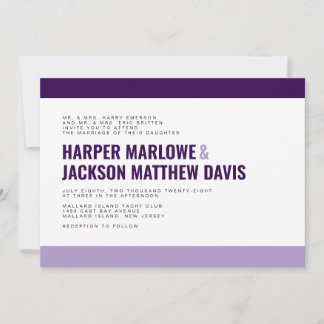 Inbjudan till färgstarka och feta bröllop