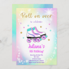 Inbjudan till färgstarka rullgardiner på födelseda