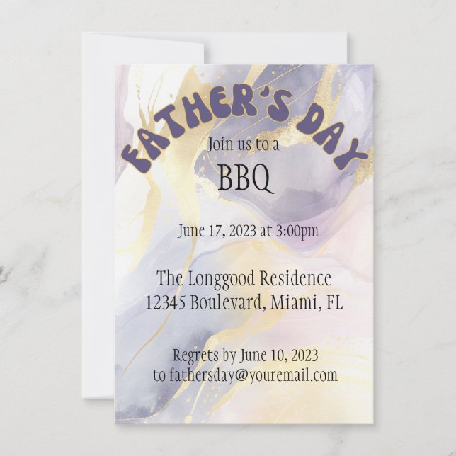 Inbjudan till Fars dag BBQ (Framsida)