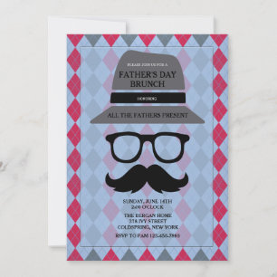 Inbjudan till fars dag Hipster