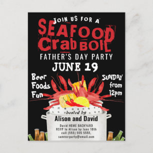 Inbjudan till Fars dag Seafood Boil Party