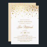 Inbjudan till Faux Gold Foil Confetti Pub Mitzvah<br><div class="desc">Modern och elegant Pub Mitzvah-inbjudan med faux ro guld konetti-punkter. Matchande objekt är tillgängliga.</div>