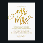Inbjudan till Faux Gold Foil Wedding | Penselskrip<br><div class="desc">Avslappnad Brush Calligraphy bröllopsinbjudan (guldblomma): Den här mallen för julbröllopsinbjudan innehåller ett hårt avslappnad-penselskript i faux guld-folie. VIKTIGT: Det utseende på folie som visas är en tryckt effekt. Det är ingen riktig folie. Om du inte vill ha den här effekten kan du ta bort den på följande sätt: 1) Klicka...</div>