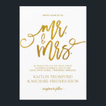Inbjudan till Faux Gold Foil Wedding | Penselskrip<br><div class="desc">Avslappnad Brush Calligraphy bröllopsinbjudan (guldblomma): Den här mallen för julbröllopsinbjudan innehåller ett hårt avslappnad-penselskript i faux guld-folie. VIKTIGT: Det utseende på folie som visas är en tryckt effekt. Det är ingen riktig folie. Om du inte vill ha den här effekten kan du ta bort den på följande sätt: 1) Klicka...</div>