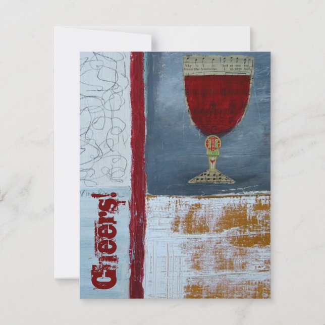 Inbjudan till fest med champagne (Framsida)