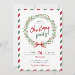 Inbjudan till festen för julkrans