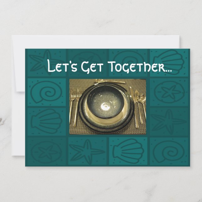 Inbjudan till festen Lunch (Framsida)