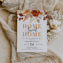 Inbjudan till festen "Rustit fall Blommor Homeuppv