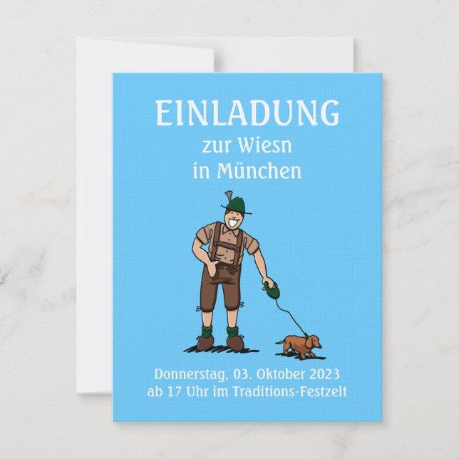 Inbjudan till FESTIVAL Lederhosen Bavarian Hund (Framsida)