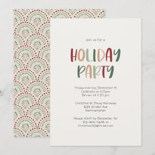 Inbjudan till Festive Avslappnad Colorful Julfest