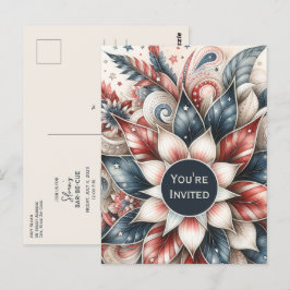 Inbjudan till Festive Red White och Blue Party